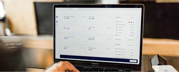 stats on a laptop