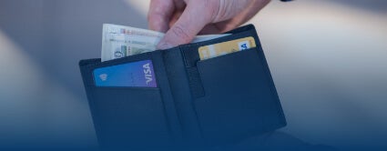 cash in a wallet