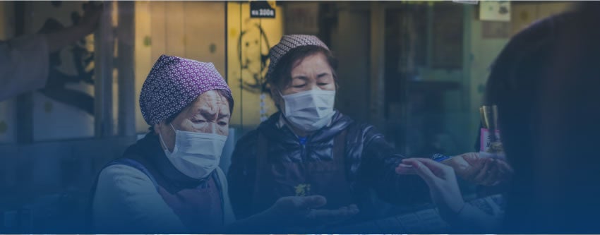 women wearing masks