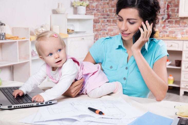 Busy Mom Multitasking