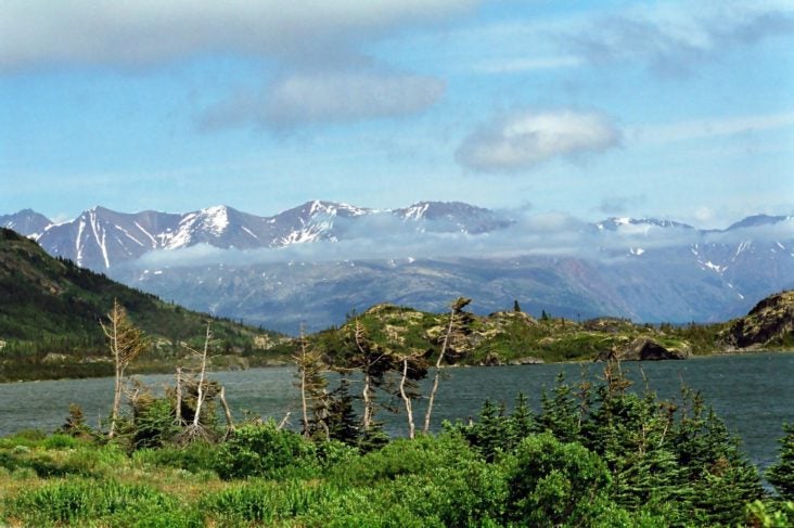 Klondike Highway and White Pass and Yukon Route Railroad Lake View