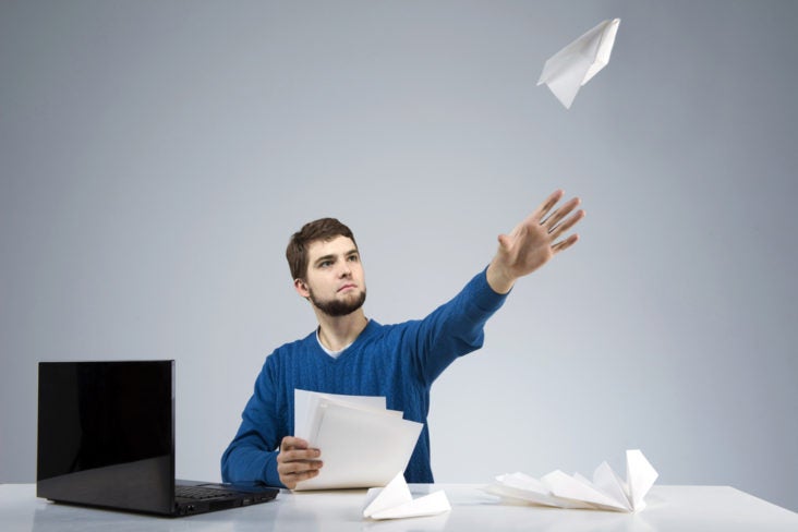 Businessman Deciding on Airline