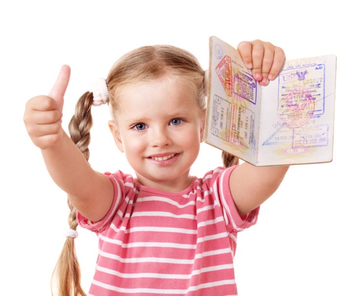 Young Child Getting Passport