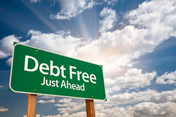Debt Free Sign