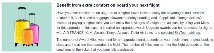 Flying Blue Upgrade Awards