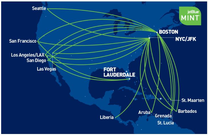 jetblue mint routes