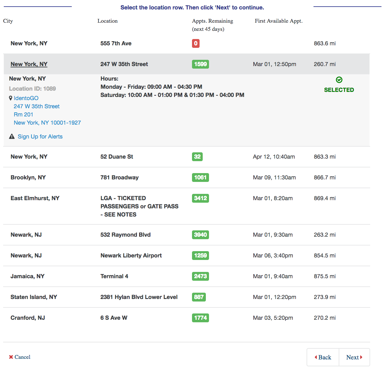 TSA Précheck Interview Schedule