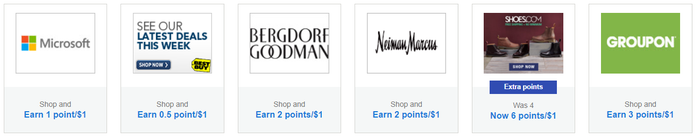 Southwest Rapid Rewards Shopping Portal Example Retailers 2