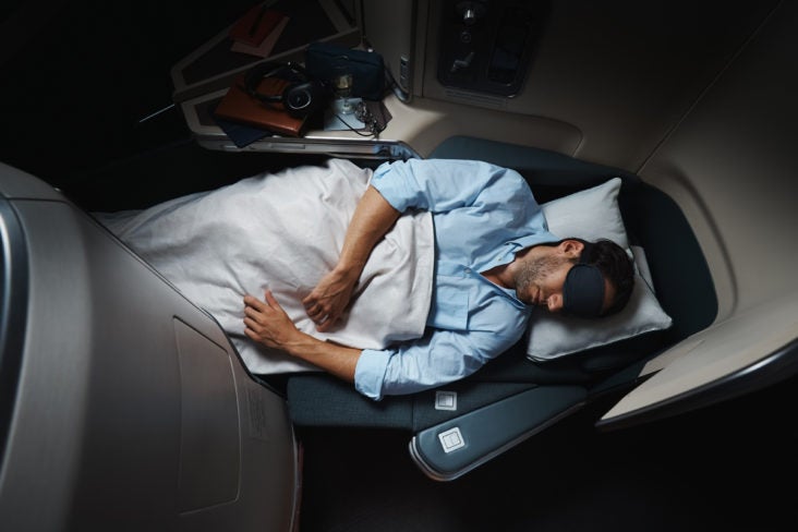 Cathay Pacific Business Class Bed