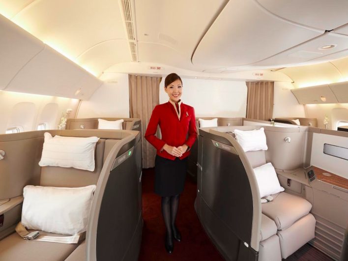 Cathay Pacific First Class Cabin