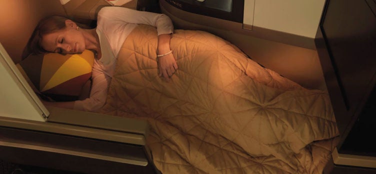 Etihad Business Class Bed