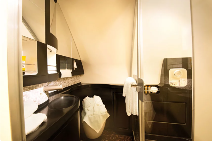 Etihad First Class Shower