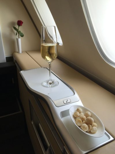 Lufthansa First Class Champagne