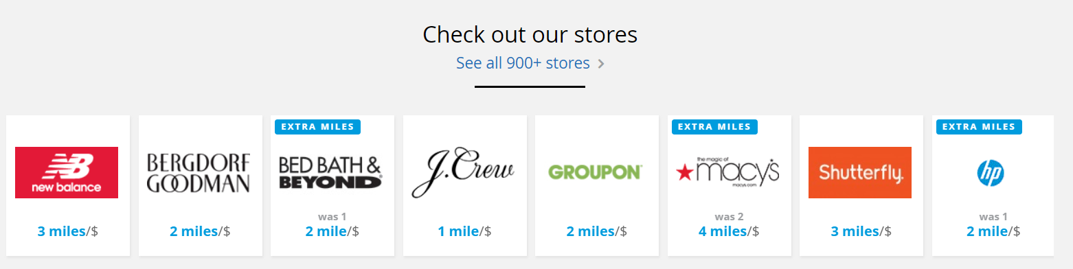 United MileagePlus Shopping More Retailers