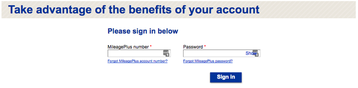 United MileagePlus Dining Login