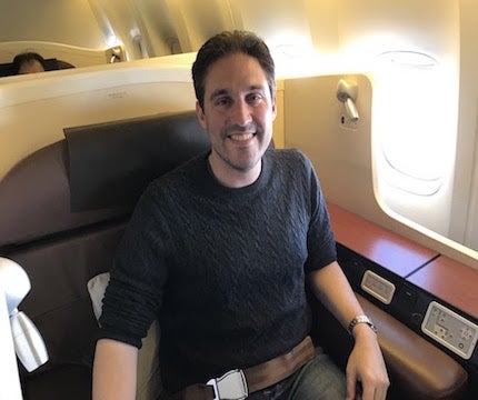 Japan Airlines First Class - flown by Dave Grossman who redeemed his points for JAL First!