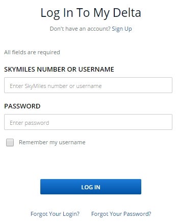 Delta SkyMiles Login