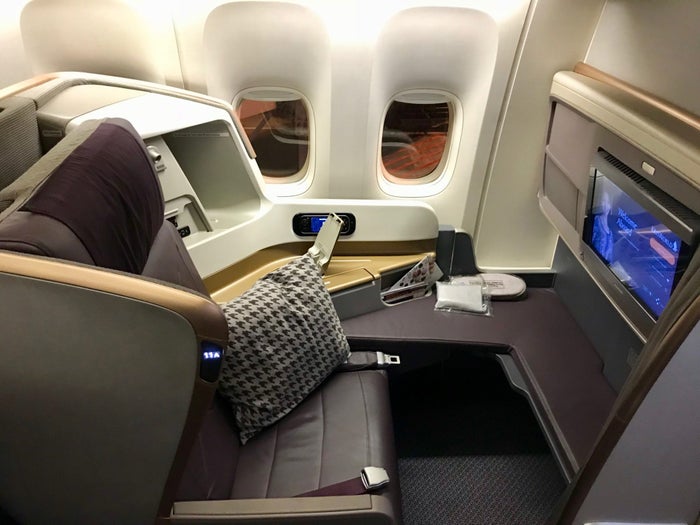 Singapore Airlines Business Class 777 - Seat
