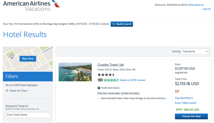 American Airlines Vacations American Airlines Vacations
