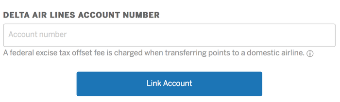 American Express Transfer Link Account