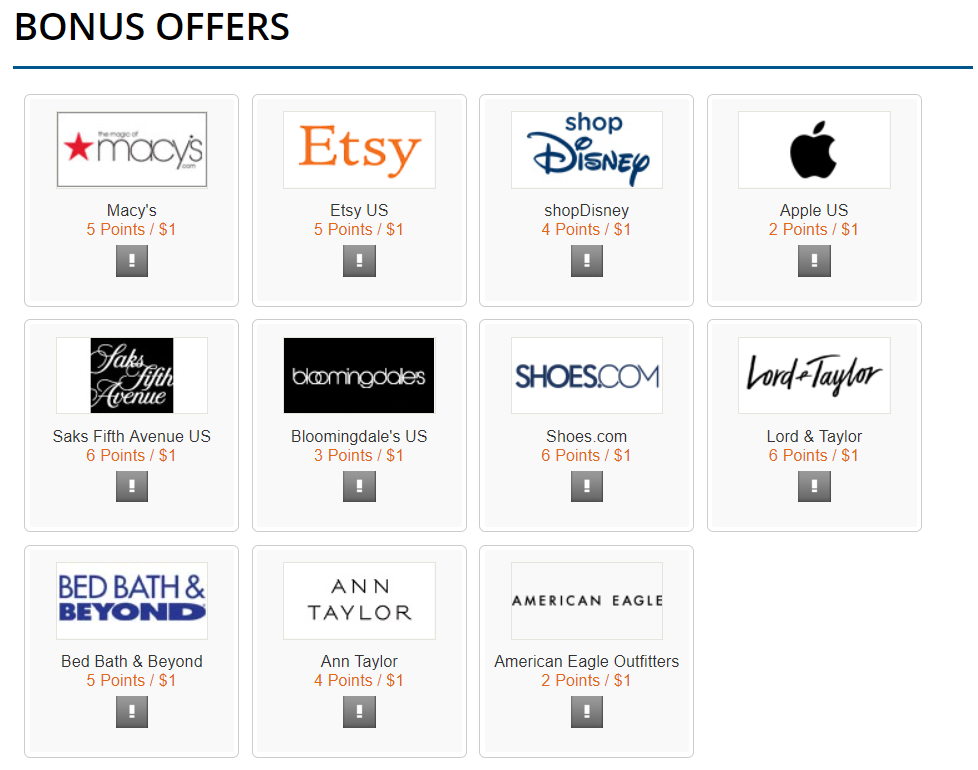 Choice Privileges Rewards Shopping Portal Bonus Offer