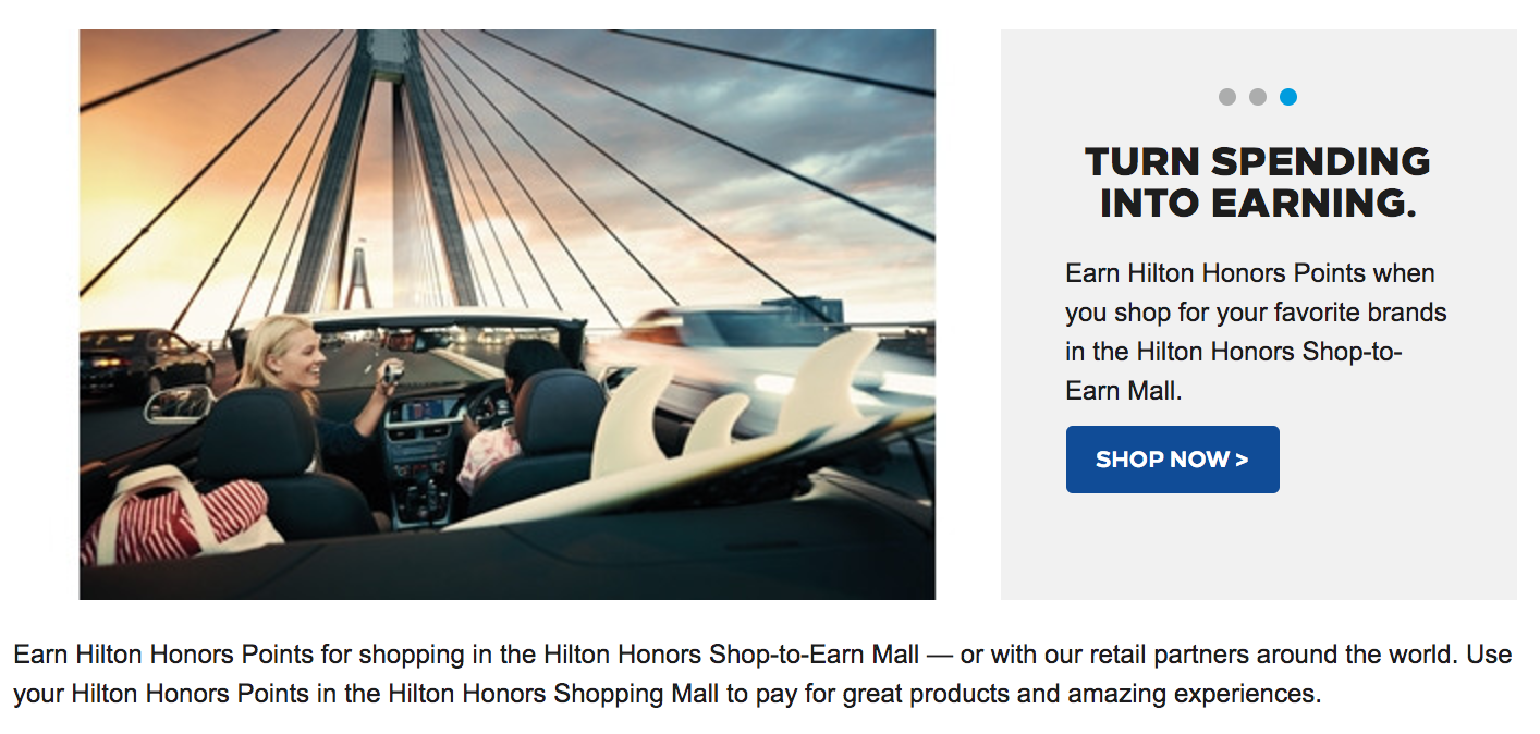 Hilton Honors Shop-to-Earn Mall