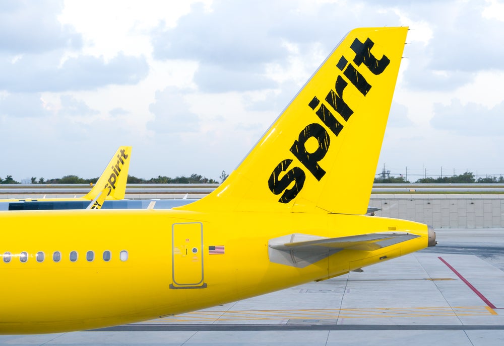 Spirit Airlines Airplane Tail