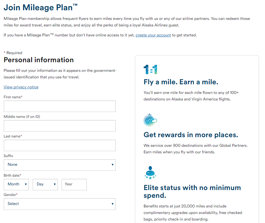 Alaska Airlines Join Mileage Plan