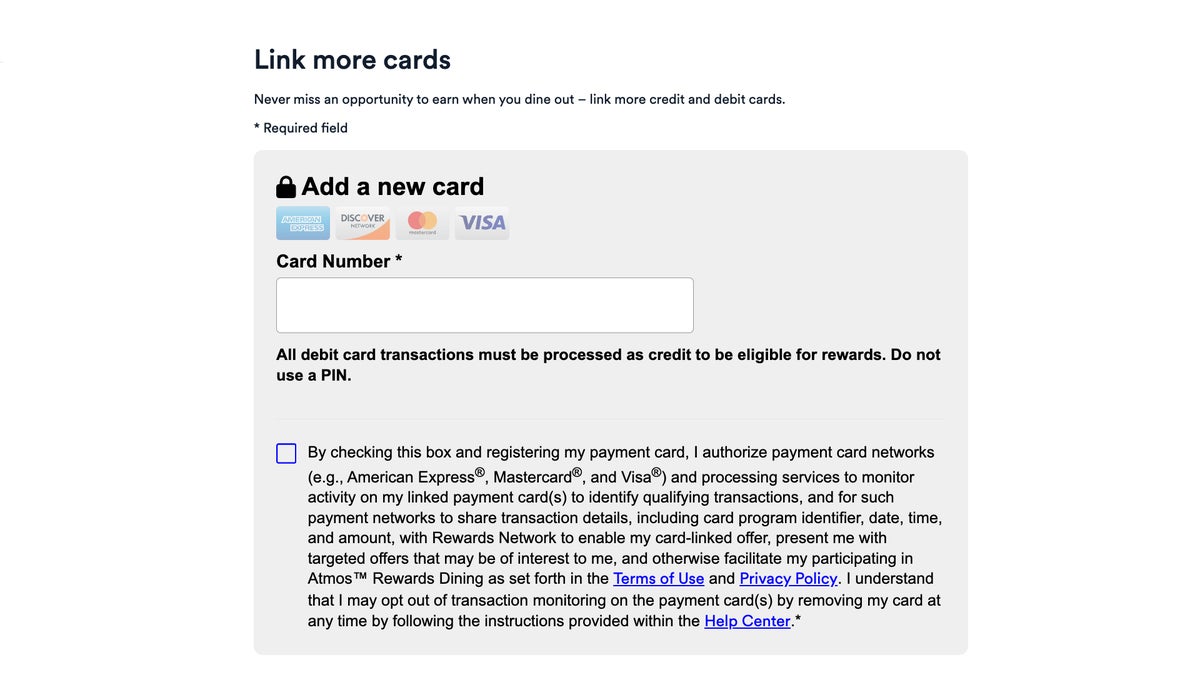 Alaska Atmos Rewards dining link card