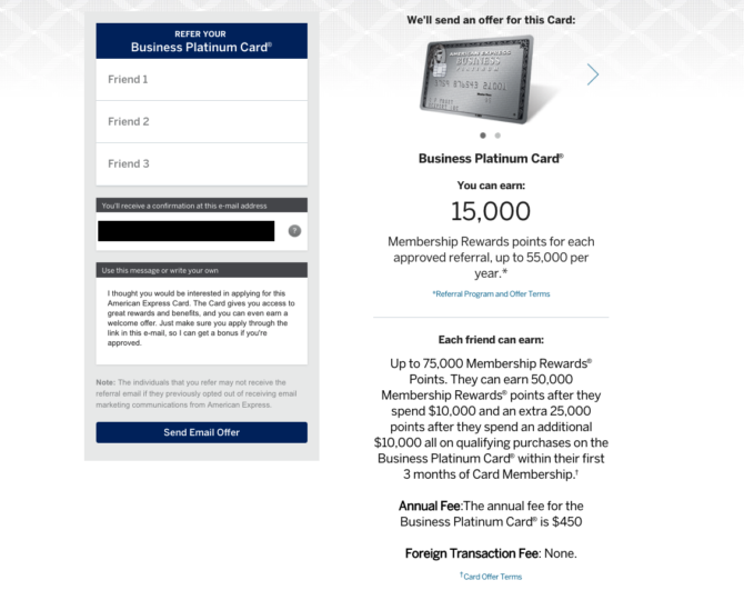Amex Refer A Friend Page