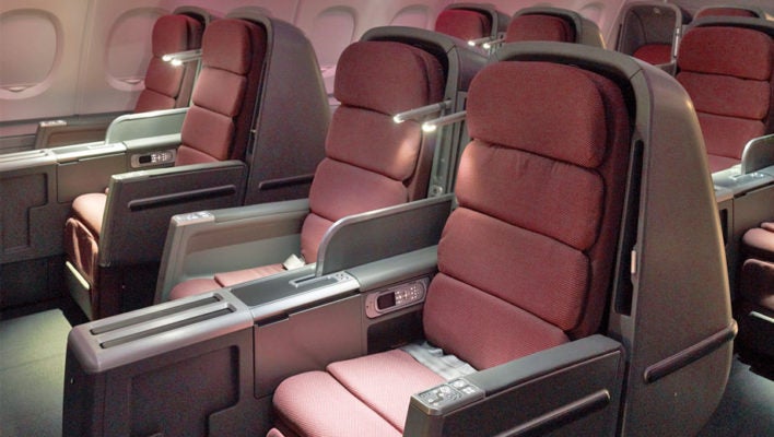 Qantas Business Class Cabin Airbus A380