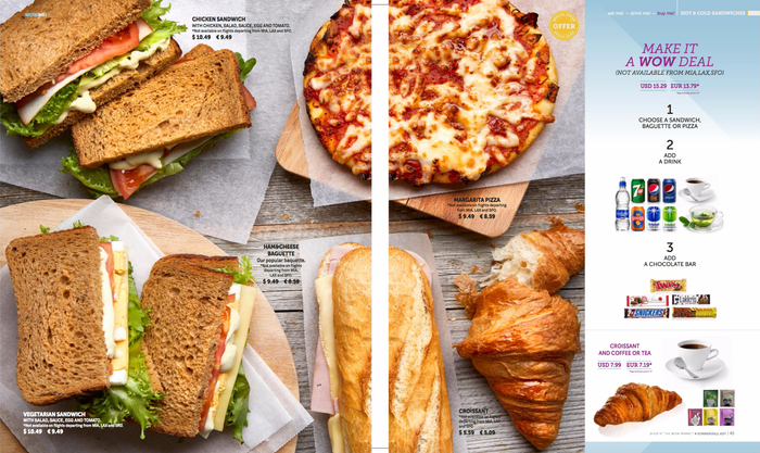 WOW air, In-Flight Meal Deals as of Aug 2017