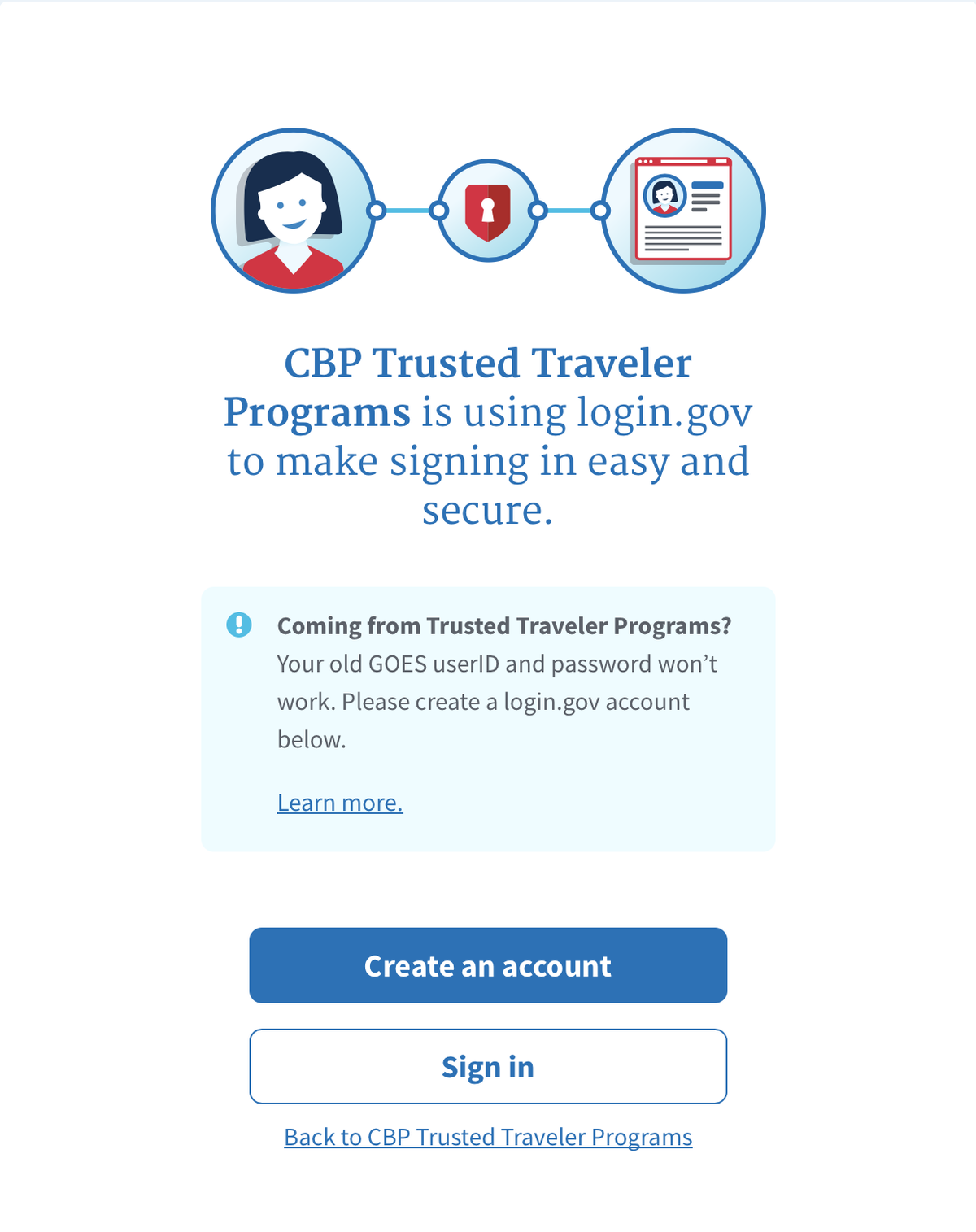 Create your CBP trusted traveler account