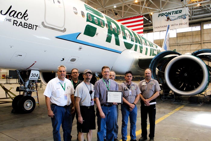 Frontier’s Technical Operations Team Receiving the FAA Diamond Award Frontier's Technical Operations Team Receiving the FAA Diamond Award