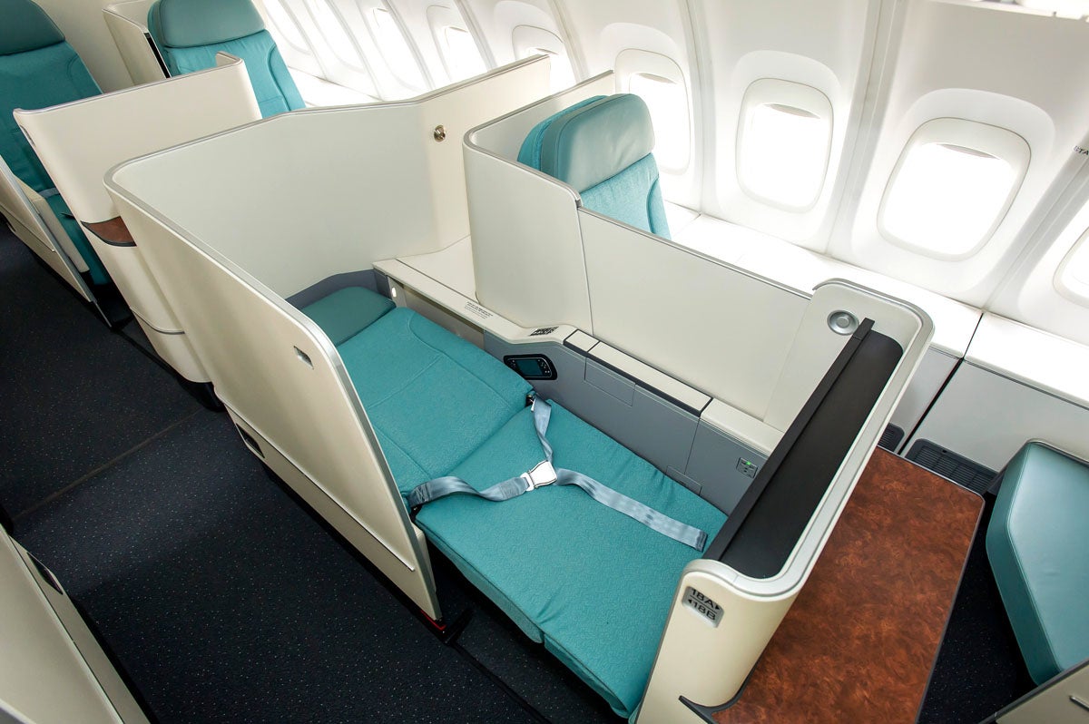 Korean Air Business Class Bed