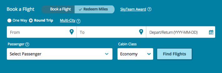 Korean Air SkyTeam Award Search