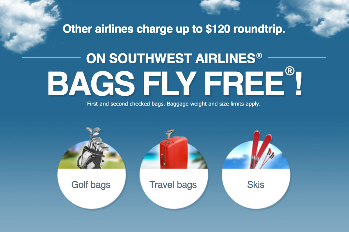 Southwest Airlines, Bags Fly Free