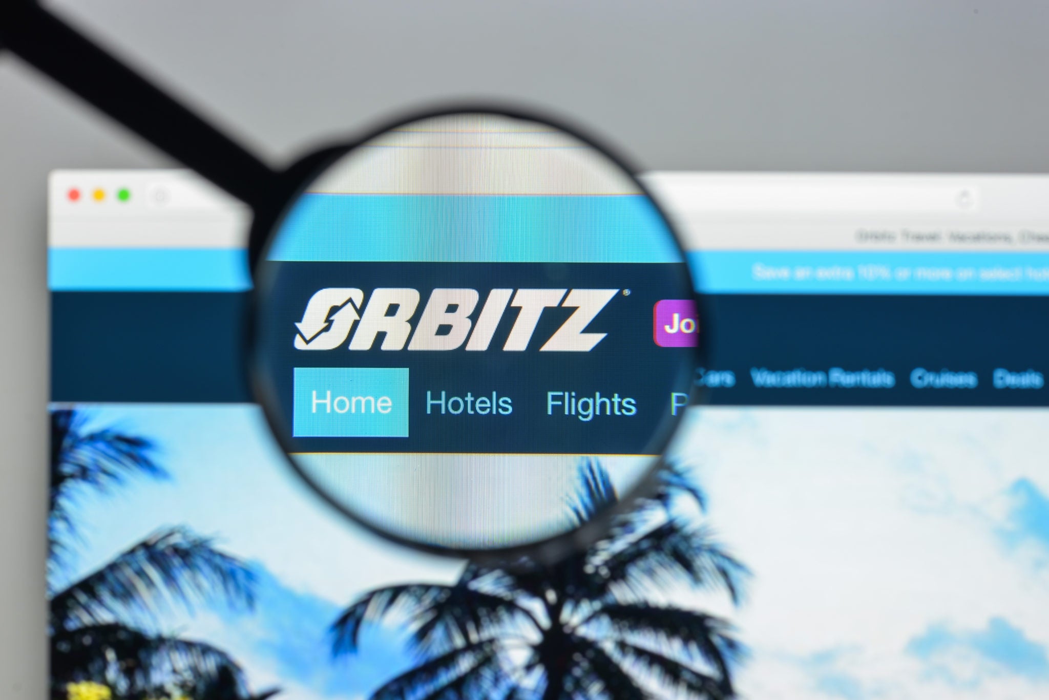 Orbitz computer screen