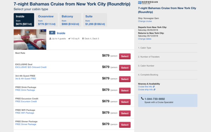 Orbitz Cruise Extras