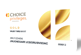 Choice Privileges Gold member card