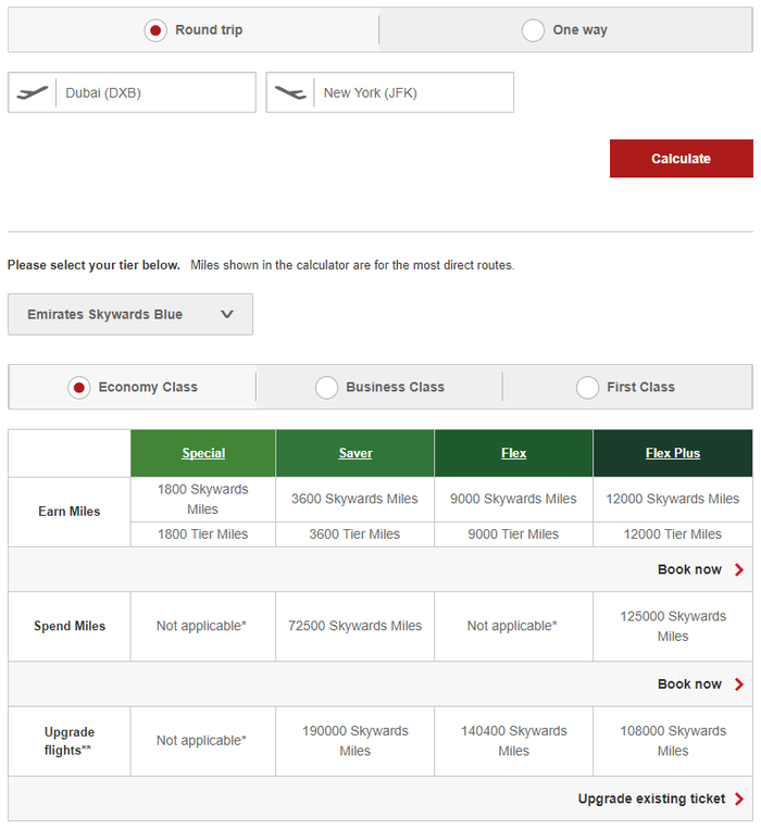 Emirates Skywards Miles Calculator Emirates Skywards Miles Calculator