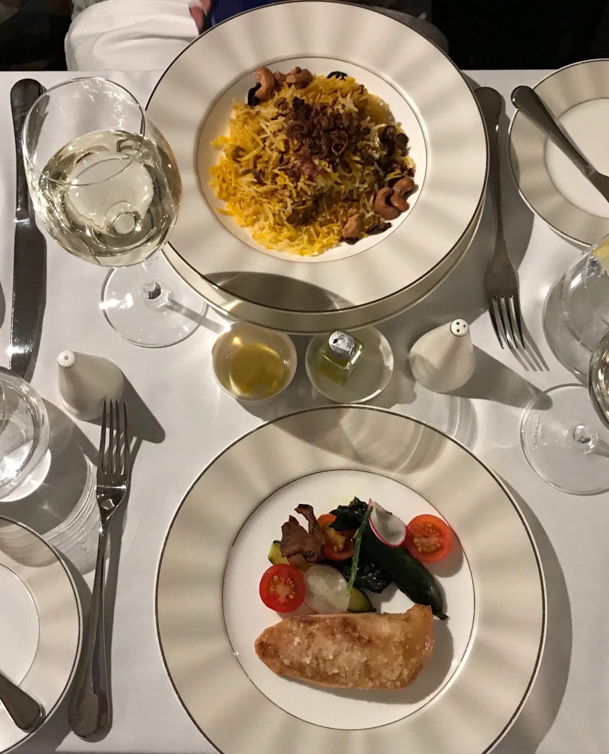 Etihad First Class Apartment - Dining Main Course