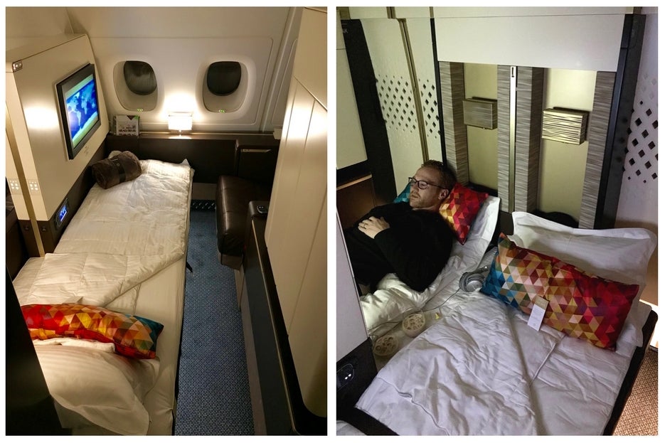 Etihad First Class Apartment - Turndown Service and a Movie