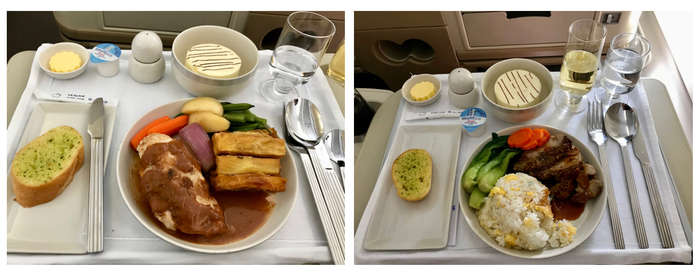 Singapore Airlines Business Class A330 - Dining