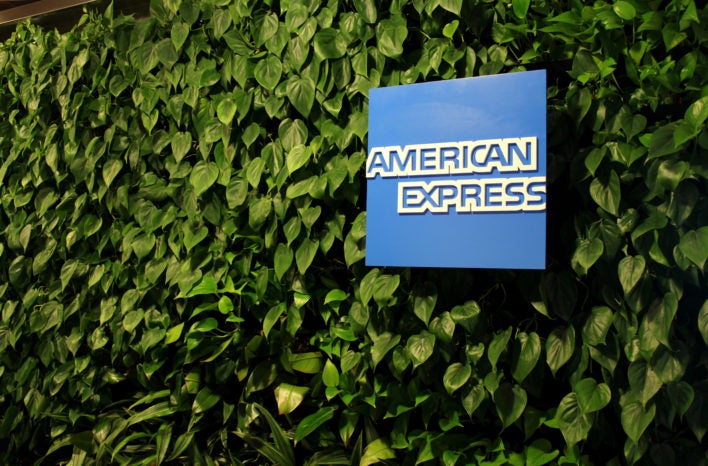 American Express Logo Hedge