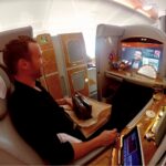 Emirates First Class A380 - Seat with Amenities & Excitement