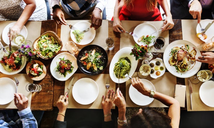 Restaurant Table Above