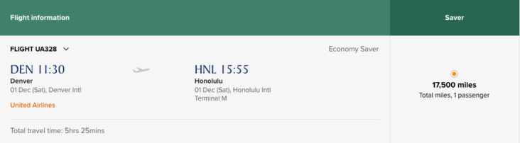 Singapore Airlines Hawaii Award