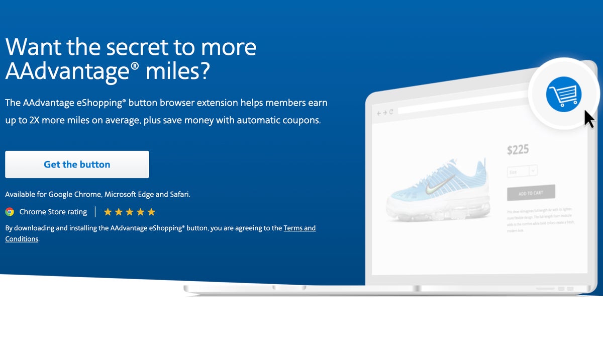 AAdvantage eShopping Button aadvantage eshopping button
