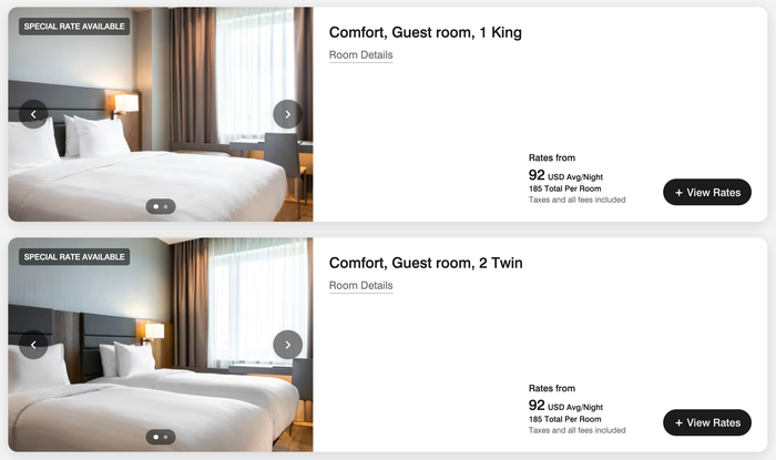 AC Hotel Riga standard rates